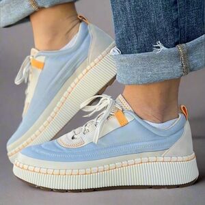 Cougar Women's Sneakers in Light Blue and Cream